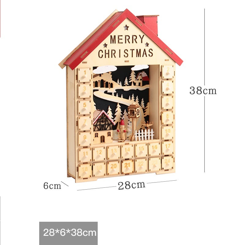 Christmas decoration wooden calendar