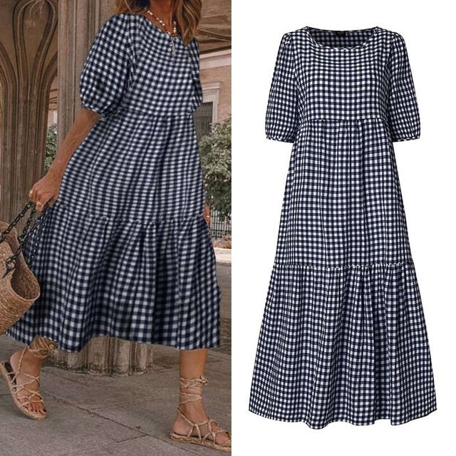 Summer Dress Women Casual Short Sleeve Dresses