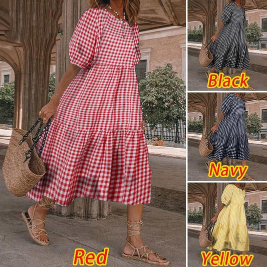 Summer Dress Women Casual Short Sleeve Dresses