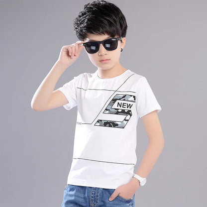 2024 Summer Baby Boy T Shirt for Children Cotton T-shirt T-shirt Kids Clothes Tops Tee 3 4 5 6 7 8 9 10 11 12 13 14 15 16 Year