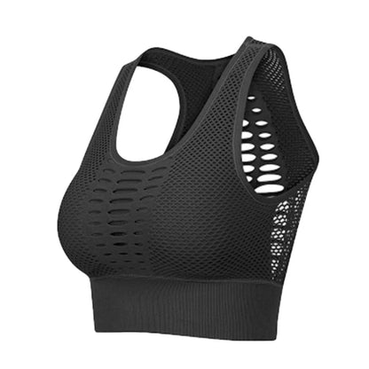 Women Sports Bra Without Bones Gym Shockproof Mesh Sports Quick-drying Bra Running Fitness Yoga Women Training Sports Underwear