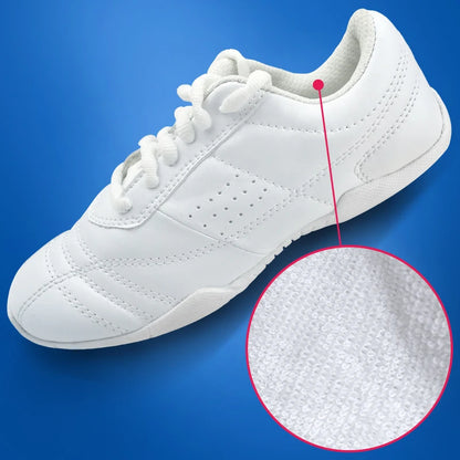 Aerobics Training Sports Shoes Woman Men Children Leather Upper Non-Slip Soft  Bottom Modern Dancing Fitness Cheerleading Shoes