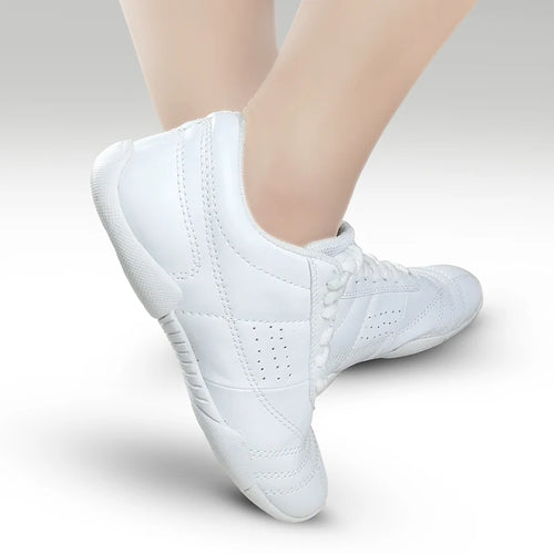 Aerobics Training Sports Shoes Woman Men Children Leather Upper Non-Slip Soft  Bottom Modern Dancing Fitness Cheerleading Shoes