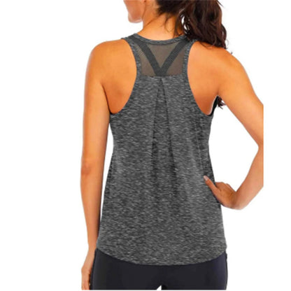 Yoga Shirt Female New Style T-Shirt Loose Fitness Tops Vest Women Sleeveless Sport Tee Quick-Drying Gym Running Workout Blouse