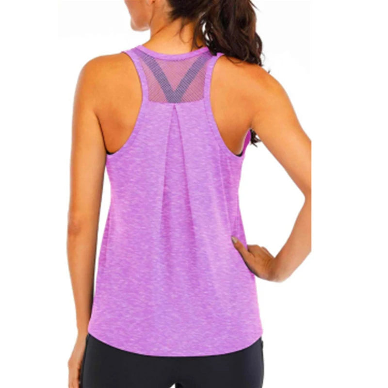 Yoga Shirt Female New Style T-Shirt Loose Fitness Tops Vest Women Sleeveless Sport Tee Quick-Drying Gym Running Workout Blouse