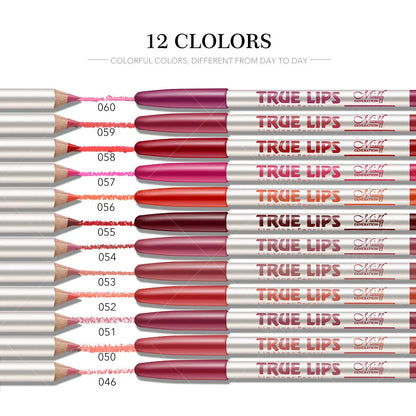 Hot Selling Menow P14002 Lip Liner 12 Color Mixed Color Waterproof Lipstick Cosmetics Lip Pencil Pen Makeup Gift for Women