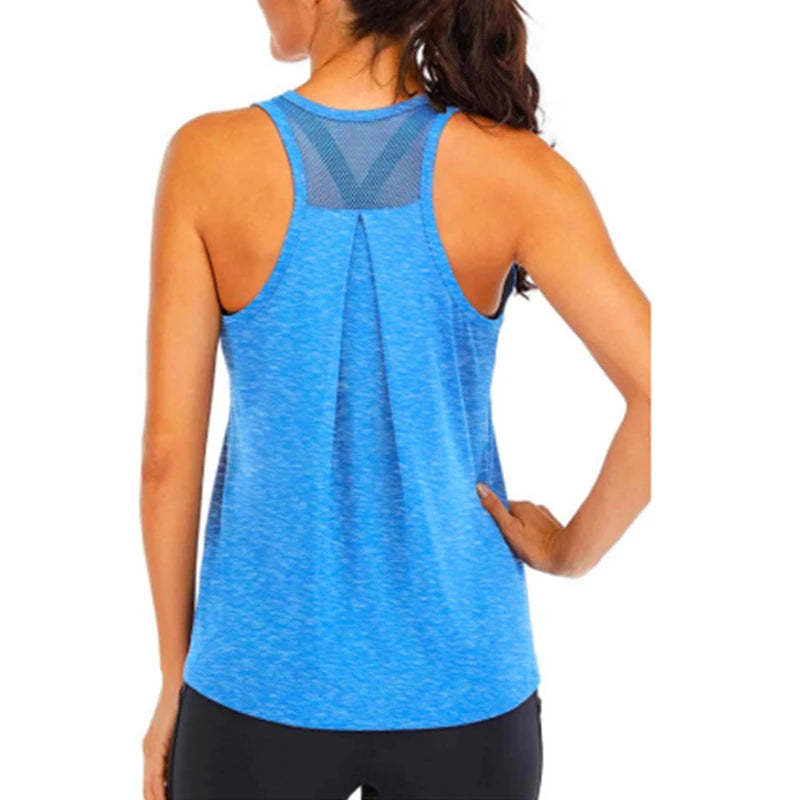 Yoga Shirt Female New Style T-Shirt Loose Fitness Tops Vest Women Sleeveless Sport Tee Quick-Drying Gym Running Workout Blouse