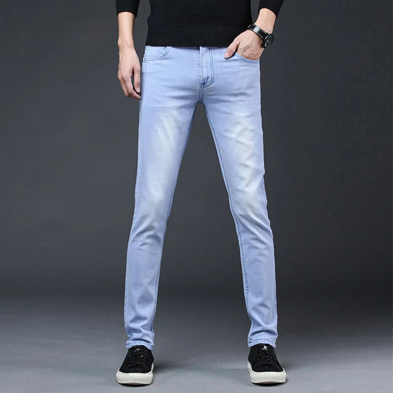 New Arrival Men's Denim Jeans Straight Full Length Pants