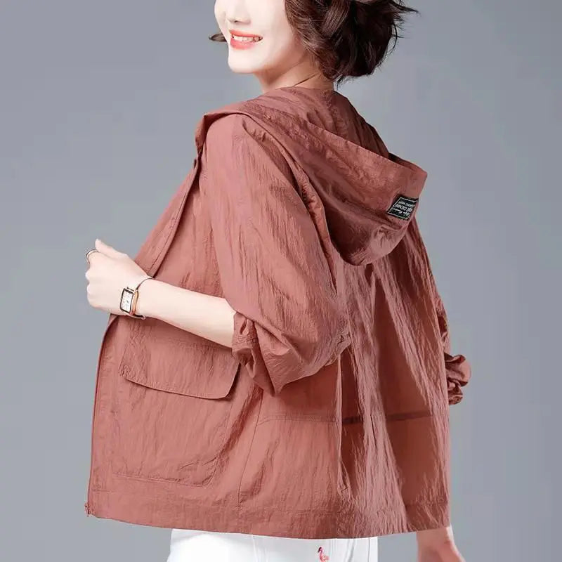 Korean Fashion New Summer Casaco Feminino Solid Color for Women