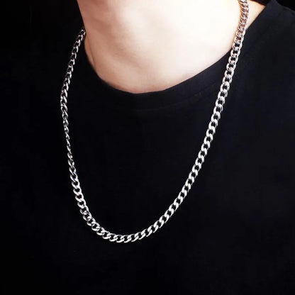 Stainless Steel Chain Necklace Long Hip Hop for men