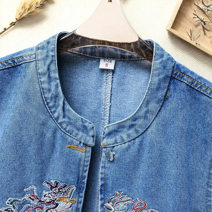 Thin Denim Vest Jacket for Women 2024 Summer New Style Versatile Women Top Vest Sleeveless Clothing