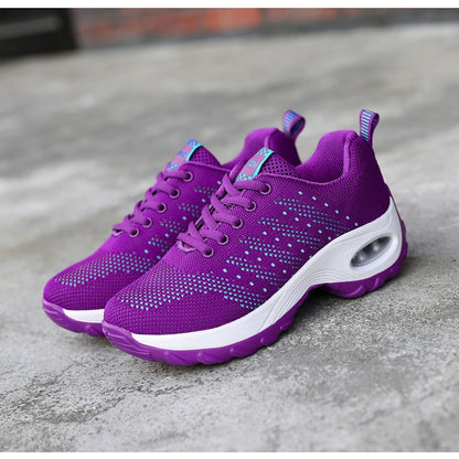 Woman Sneakers Fashion Casual Shoes Summer Air Cushion Mesh Female Shoes Comfortable Breathable Heightening Sneakers for Women