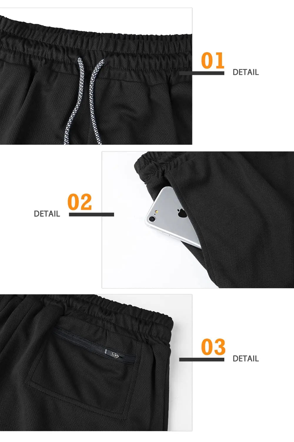 Mens Running Shorts，Workout Running Shorts for Men，2-in-1 Stealth Shorts，7-Inch Gym Yoga Outdoor Sports Shorts