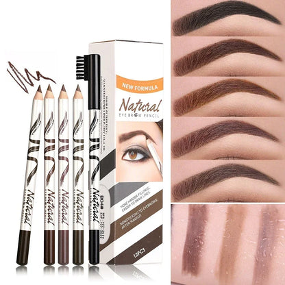 5 Colors Eyebrow Pencil Makeup Menow Eyebrow Marker Waterproof Eyebrow Tattoo for Eyebrows Enhancer Dye Tint Pen Long Lasting