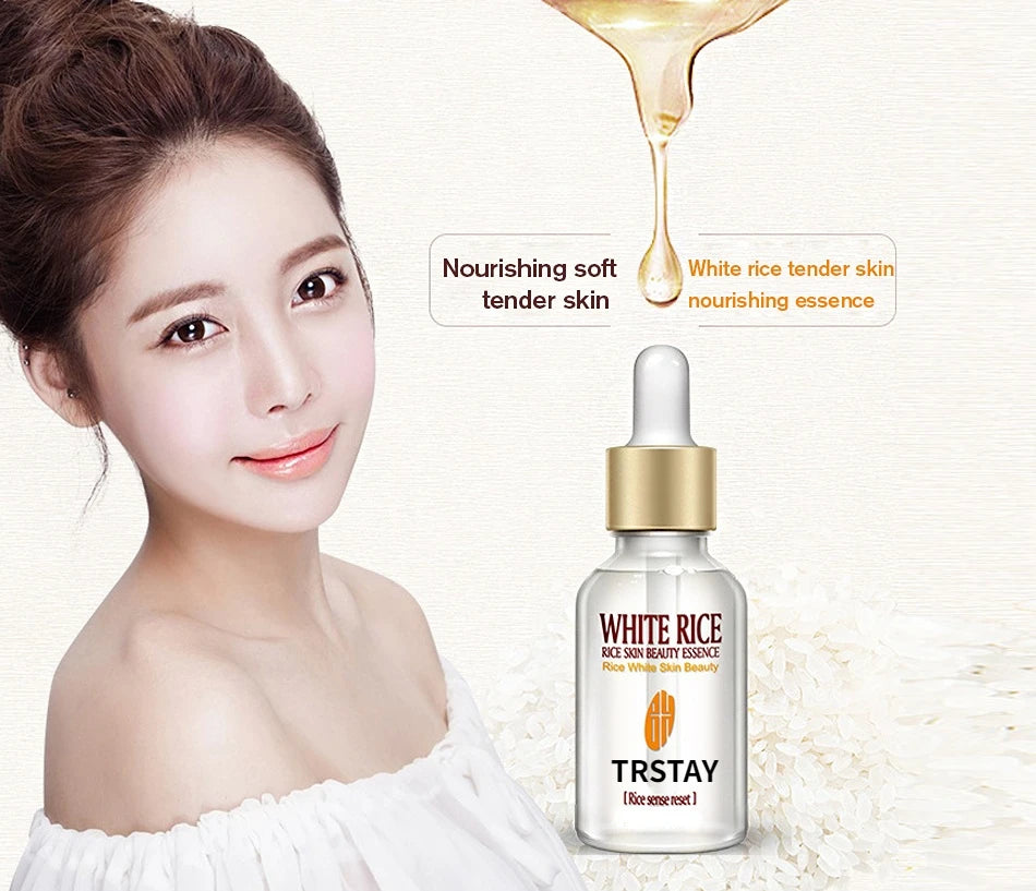 New White Rice Whitening Serum Face Moisturizing Cream Anti Wrinkle Anti Aging Face Fine Lines Acne Treatment Skin Care