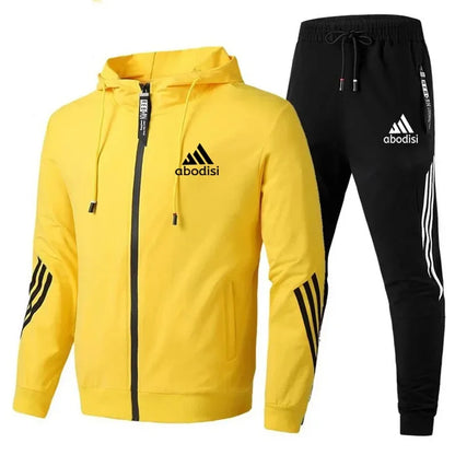 Casual Sportswear Suit Men's Hoodie and Trousers