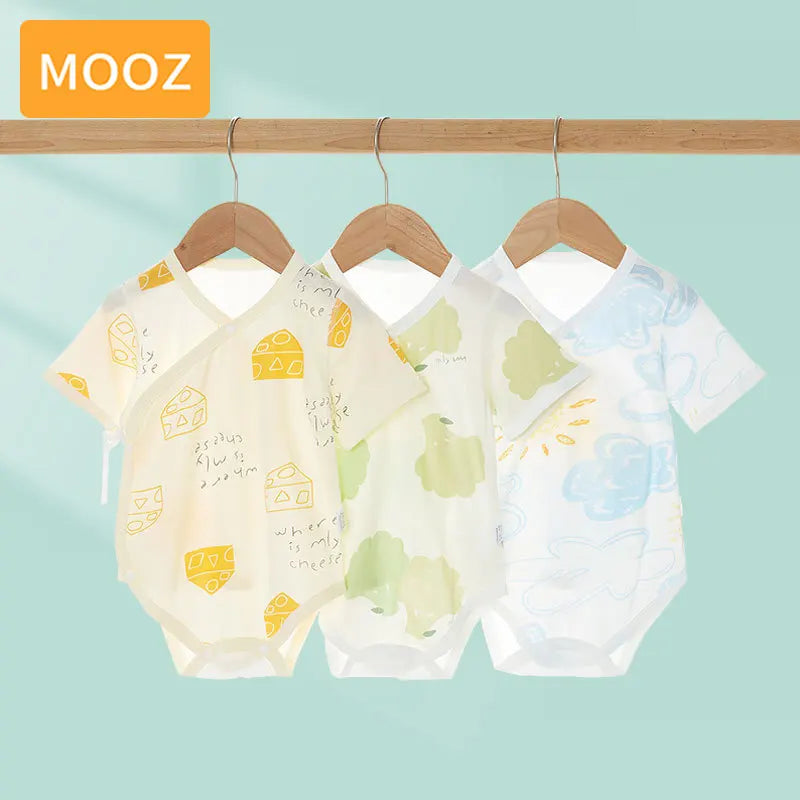 MOOZ Baby Romper Clothes 2024 Summer Bodysuits & One-pieces 0 to 3 Months For Infants Baby Sleeveless Cotton Home Outfit CFS078