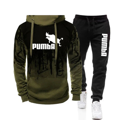 2024 men's new sportswear hoodie+black sports pants, high-quality men's casual sports jogging set, autumn and winter set