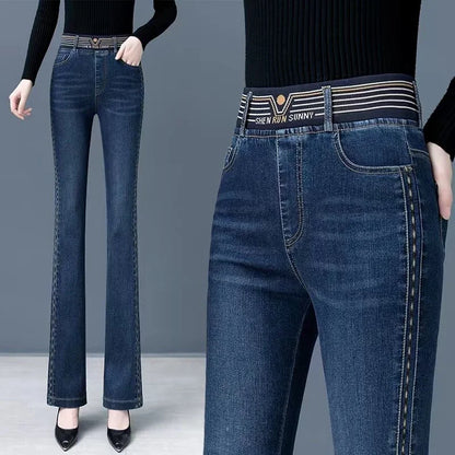 Flared Jeans Flare Jeans Low Waist Loose Comfortable Jeans For Women Pants 2022 Elastic Fashion Denim Pant Trousers