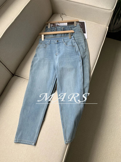 2024 Early Spring New Fashionable And Versatile High Quality Cocoon Denim Pants For Women