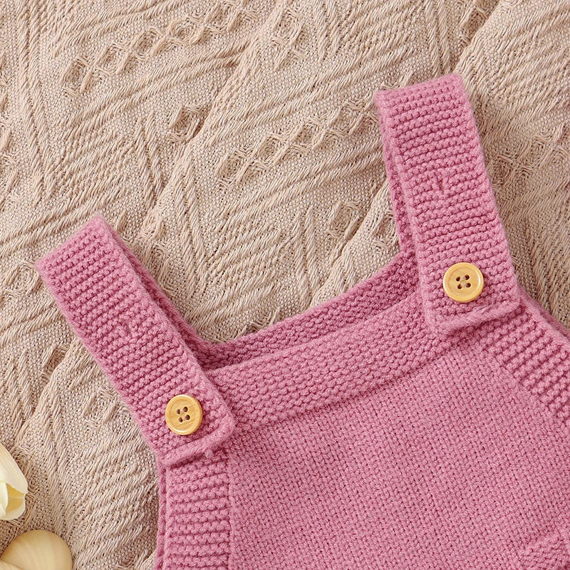 Newborn Infant Baby Girls Romper + Hats Sleeveless Knitted Toddler Jumpsuits Clothing 0-18m Spring Autumn Winter 2PC Outfits Set