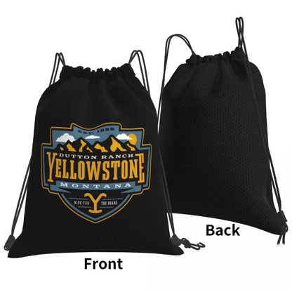 Yellowstone Quick Dry Dutton Ranch Backpacks Drawstring Bags Drawstring Bundle Pocket Shoes Bag Book Bags For Man Woman School