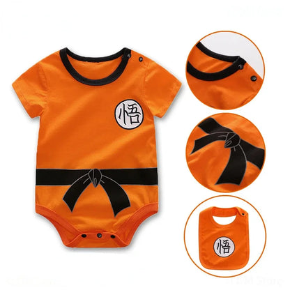 0-18 Months Dragon Ball Goku Anime Baby Rompers Newborn Cosplay Vegeta Cute Clothes Kids Halloween Cartoon Cosplay Costume Gift