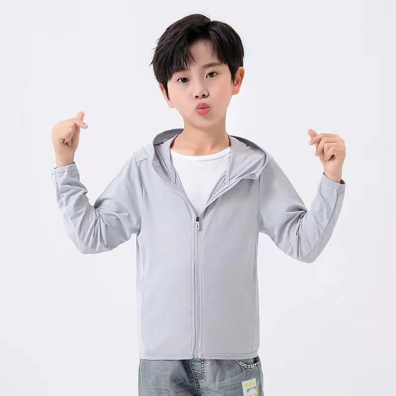 Children's Sunscreen Jackets 2024 Summer Boys Girls Coat Sunshade Outerwear for Kids Teenager Outfits Clothing 2 To 10years