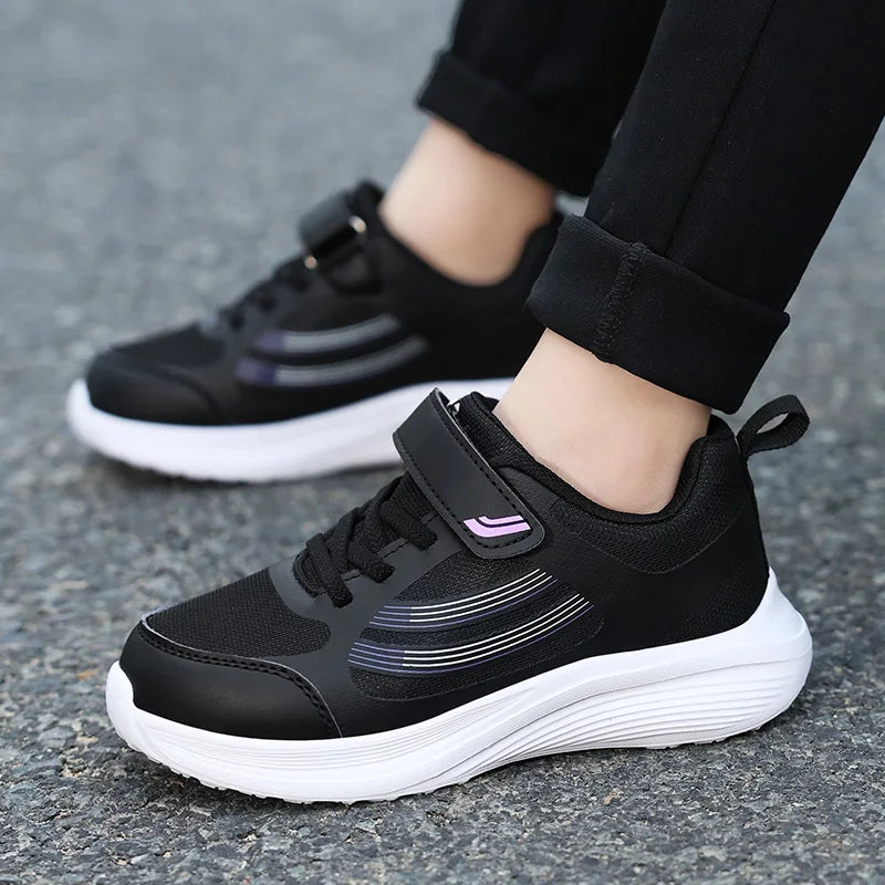 Kids Sneakers Girls School Casual Shoes Outdoor Breathable Running Shoes Soft Light Children Sports Shoe Fashion Girls Flats