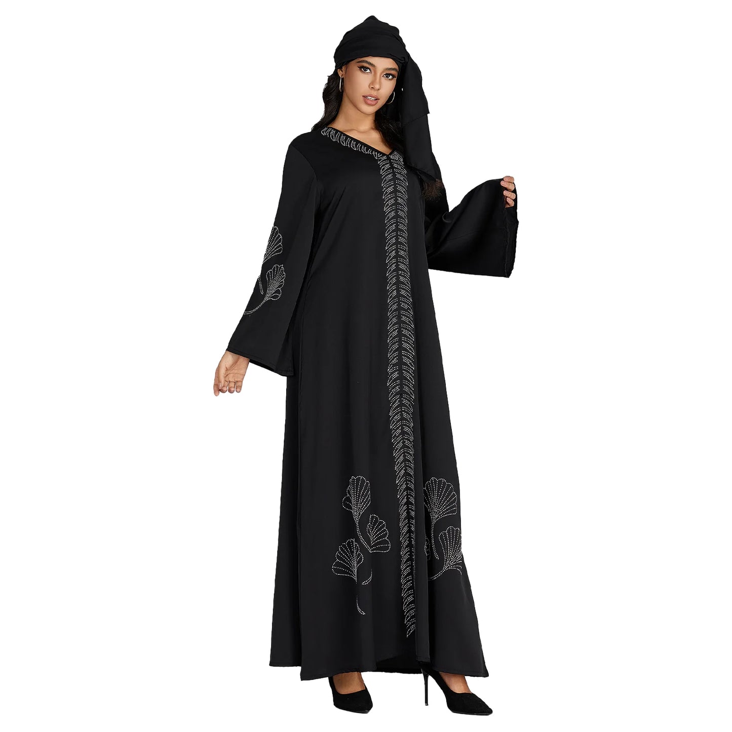 2024 New African Summer Plus Size Long Sleeve Dashiki Kaftan Loose Boubou Maxi Islam Women Casual Dress African Clothing