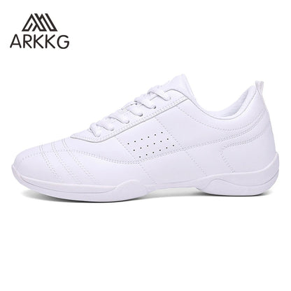 ARKKG Girls White Cheer Shoes Trainers Lightweight Youth Cheer Competition Sneakers Toddler Training Dance Tennis Shoes Kids.