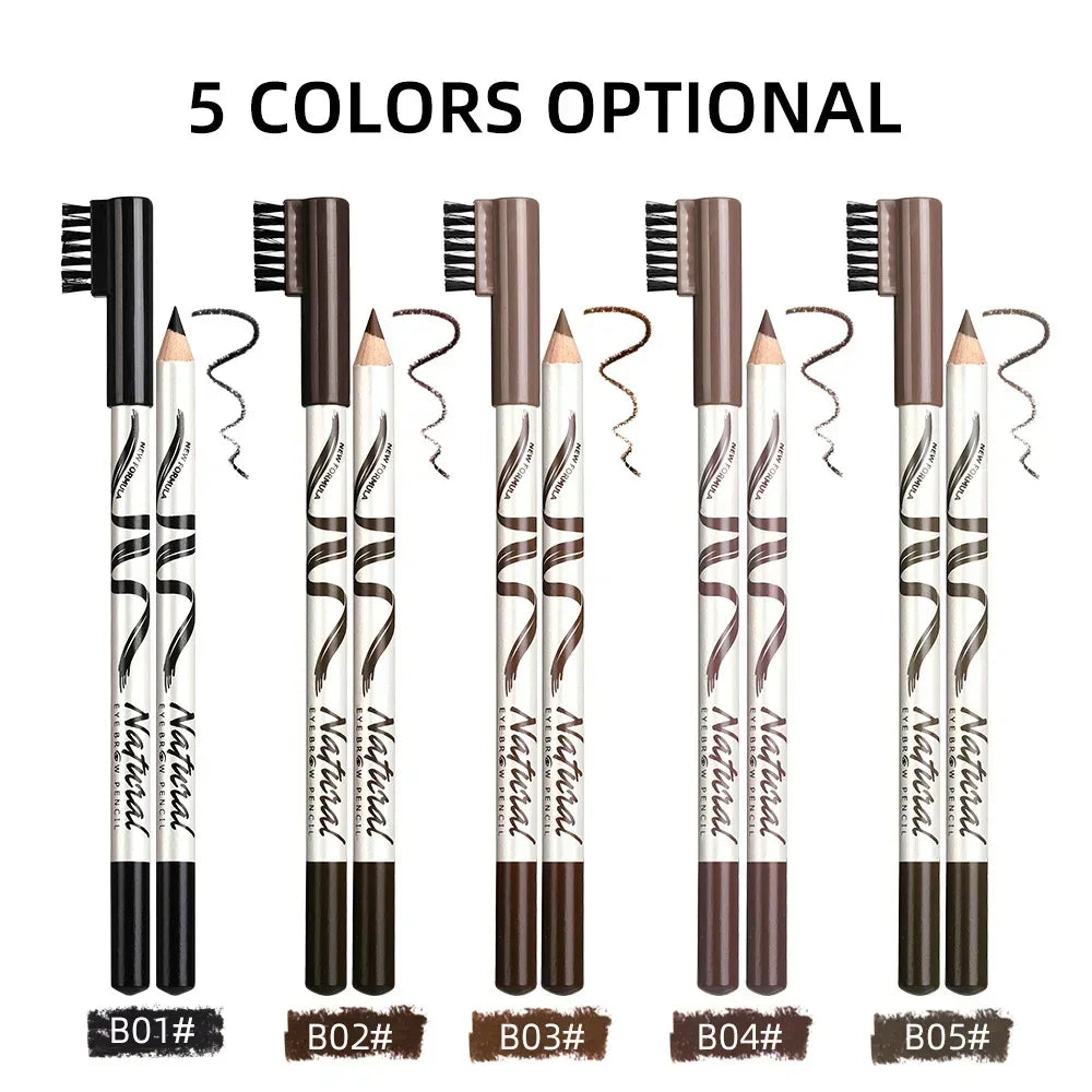 5 Colors Eyebrow Pencil Makeup Menow Eyebrow Marker Waterproof Eyebrow Tattoo for Eyebrows Enhancer Dye Tint Pen Long Lasting