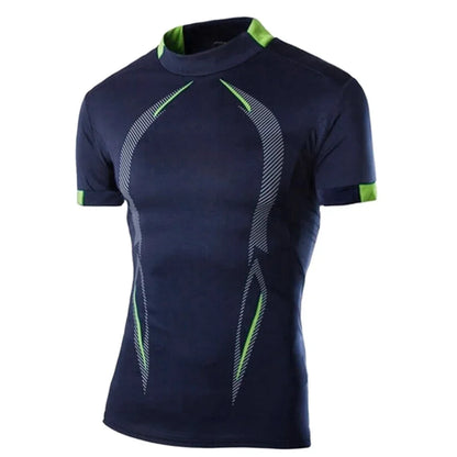 Summer Bodybuilding Sport Tops Men Quick Dry Fitness Gym T Shirt Short Sleeve Training Tee Compression Running Tshirt Sportswear