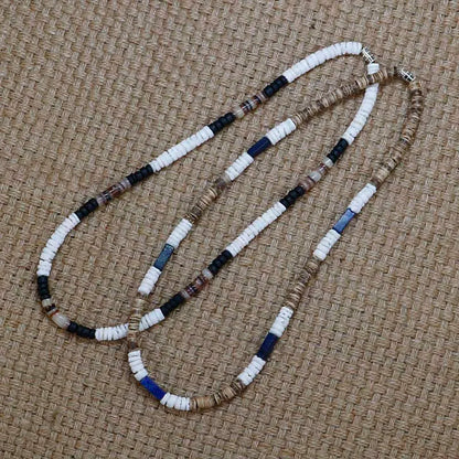 2022 Summer Beach Bohemia Surfer Necklace For Men Simple Geometric Tribal Ethnic Coconut Shell Beaded Necklace Men Jewelry