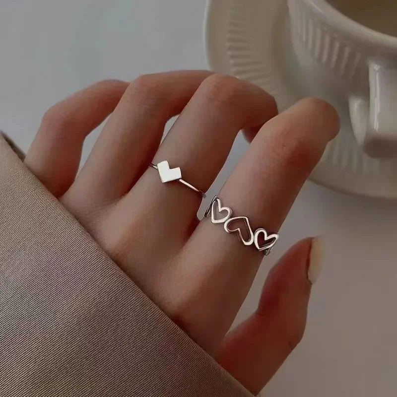 Butterfly Metal Punk Rings Set for Women Girls Party Trendy Jewelry Gifts Fashion Accessories Buckle Female Index Finger Ring