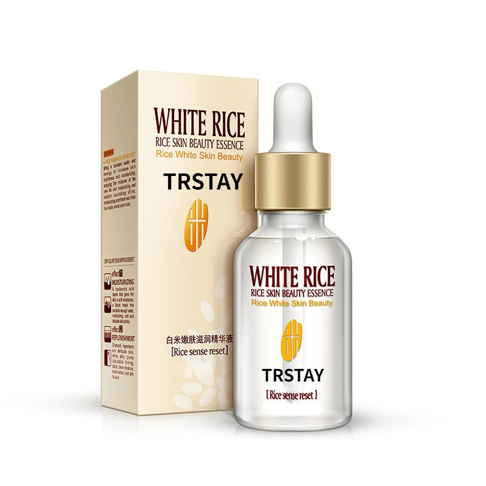 New White Rice Whitening Serum Face Moisturizing Cream Anti Wrinkle Anti Aging Face Fine Lines Acne Treatment Skin Care