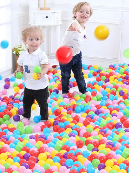 10pcs Kids Toy Balls Colorful Ocean Ball Soft Plastic Eco-Friendly Water Pool Ocean Wave Ball Pit Toys for Baby Funny Toy