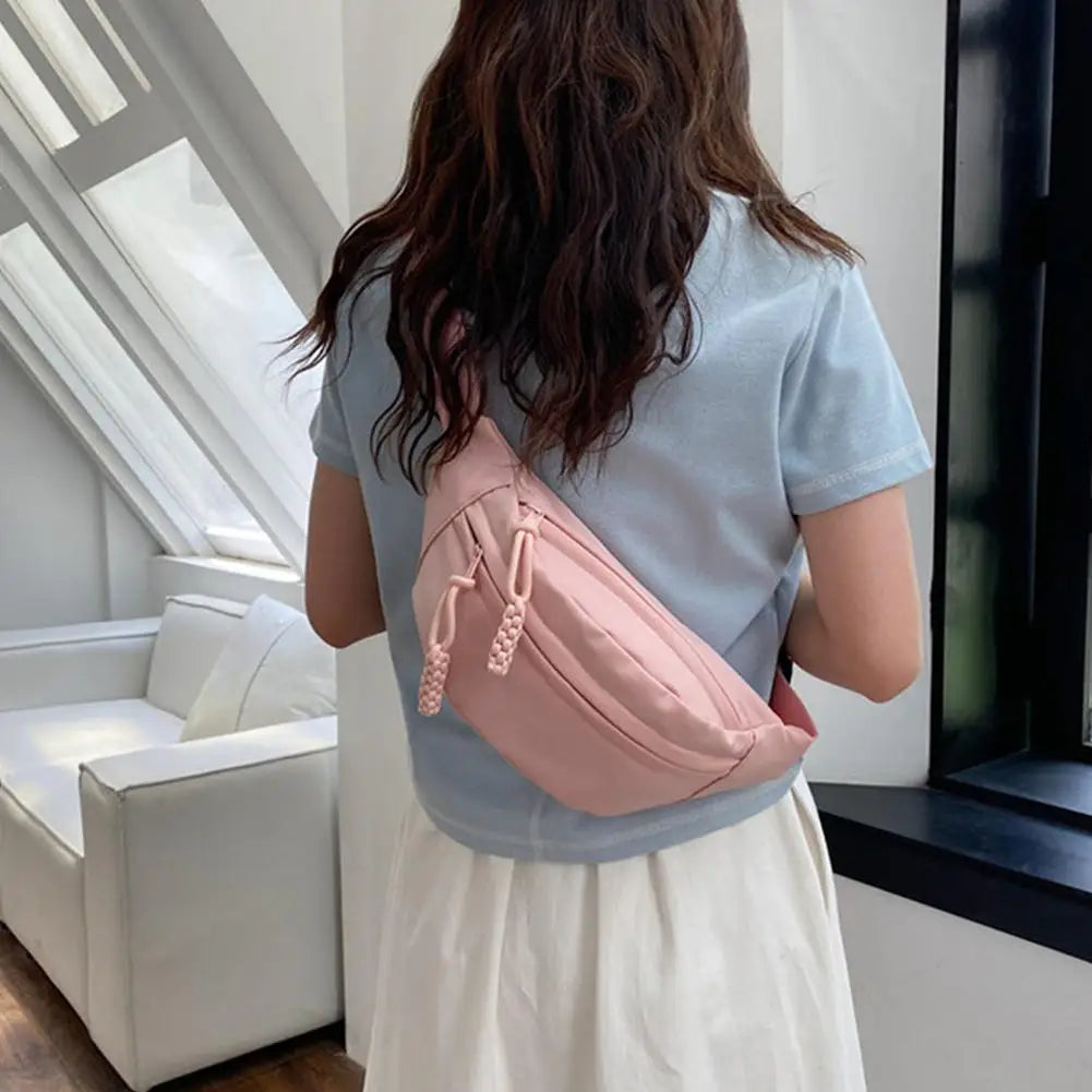 Waist Bags for Women Oxford Leisure Color Waist Bag Shoulder Crossbody Chest Bags Handbags All-match Messenger Belt Bags