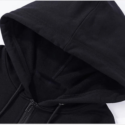 Autumn Men Hoodie Coats Long Sleeve Jacket Zipper Closure Jacket Male Hoodies Sweatshirt Loose Casual Streetwear Clothing