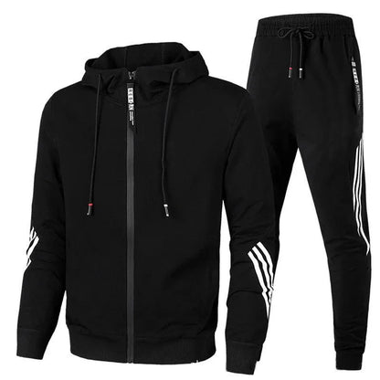 Men's Sports Set Fall And Winter New Casual Fashion Fitness Jacket + Pants Outdoor Running Sportswear Suit Women's Tracksuit Gym