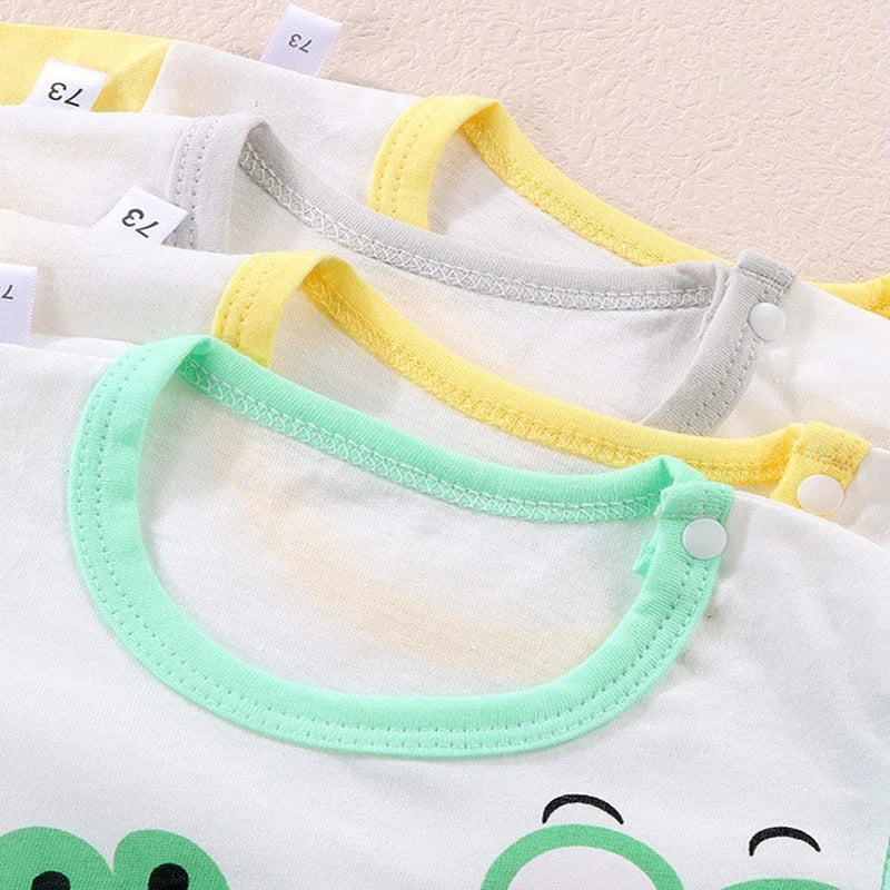 Baby Rompers Cute Cartoon Crocodile Summer Baby Boy Girl Bodysuits Soft Cotton Newborn Clothes Infant Jumpsuit 3 to 24 Months