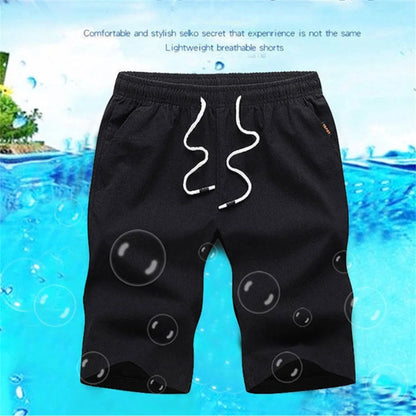 Summer Men'S Large Size Casual Shorts Beach Pants Running Sport Straight Short Pants Male Thin Sweatpant Leisure Loose Shorts