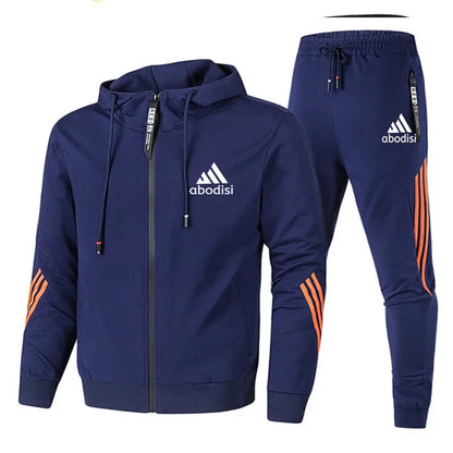 Casual Sportswear Suit Men's Hoodie and Trousers