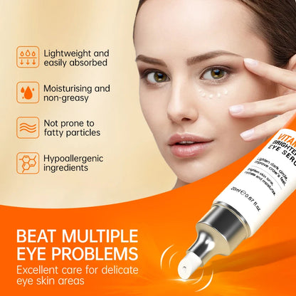 Anti Dark Circle Eye Cream Eye Bags VC Lightening Cream Wrinkle Removal Serum Eyes Firming Skin Care Beauty Cream 2024 New