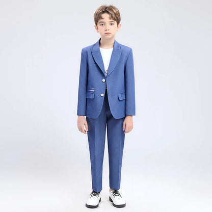 Children Suits Boys Casual Catwalk Photography Street Shot Suit Flower Child 2 To 16 Years Old Hosted Piano Performance Dress