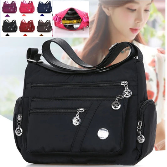 New Shoulder Messenger Bag Women Fashion Waterproof Nylon Oxford Crossbody Bag High Quality Messenger Handbags Travel Wallet