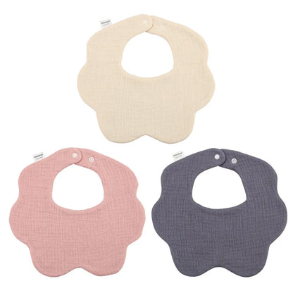 Newborn Baby Bibs Infant Burp Cloths Baby Stuff Feeding Drool Bandana Saliva Towel Toddler Ruffle Floral Bib Baby Accessories