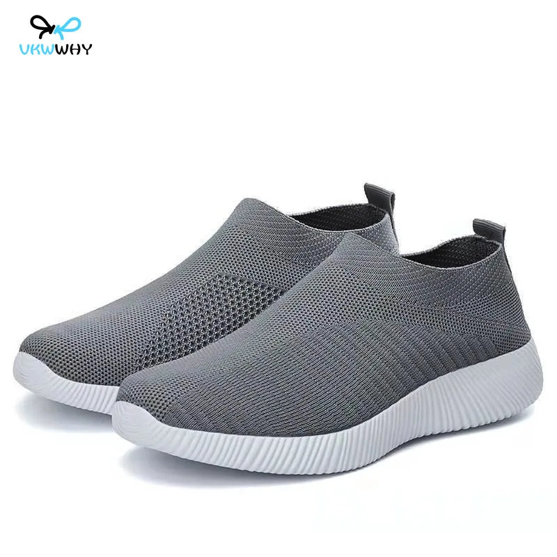 Flying Mesh Breathable Running Shoes Comfort Plus Size Casual Sneakers Women Vulcanized Shoe Women Sneakers Slip on Flats Shoes