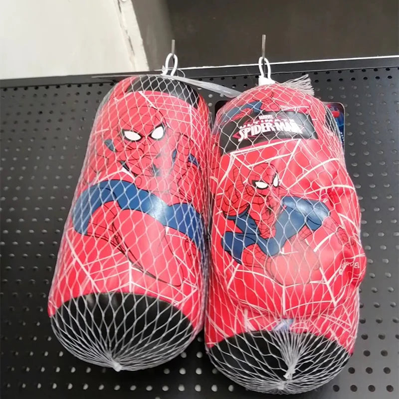 Spider Man Children'S Mini Boxing Set Glove+Bag Anime Cartoon Cute Sports Toy Physical Training Boy Girl Birthday X-Mas Gift Kid