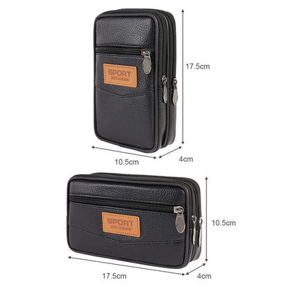 Mens Phone Purse Belt Bum Pouch Multi-function PU Leather Fanny Waist Bags Outdoor Casual Cell/Mobile Phone Case Fanny Bags